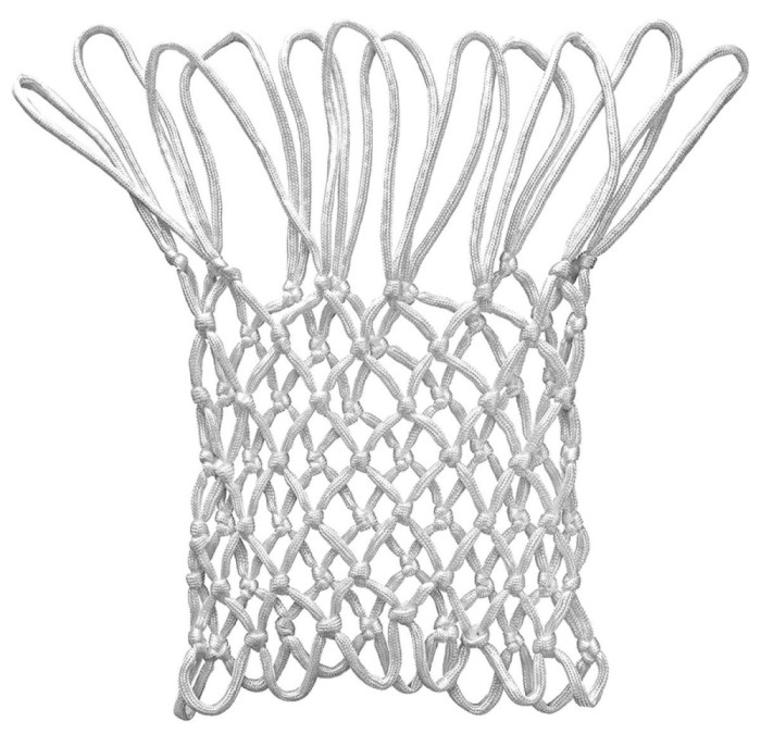 Plasa cos baschet, 12 carlige de agatat, lungime 55 cm, alb