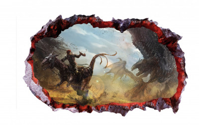 Sticker decorativ cu Dinozauri, 85 cm, 4436ST-1 foto