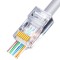 Mufa retea, carcasa PVC, UTP, 8 contacte, RJ45 CAT6 - Alb