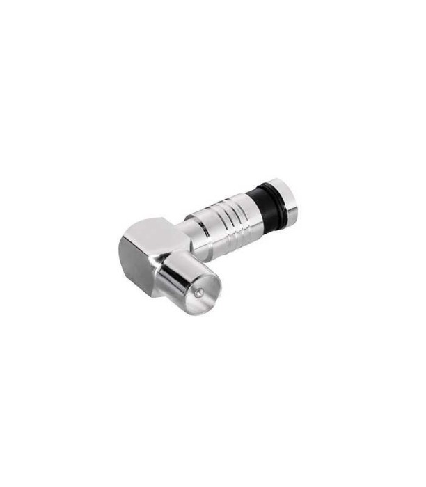 Mufa COAXIAL tata tip compresie cotit 90 grade max 7mm