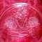 TAVA / PLATOU TORT STICLA WALTHER GLASS GERMANIA DECOR CU LEBEDE 37.5 CM