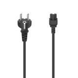 Cumpara ieftin Cablu Alimentare Hama 1.5m, Stecher Impamantare, Priza Trifoi 3 Pini, Universal, Negru