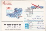 Bnk ip URSS 1987 - aviatie - personalitati - 50 ani de la zborul URSS -Polul Nord - USA - stampila prima zi, Dupa 1950