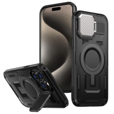 Husa iPhone 15 Pro Max protectie camera Techsuit CamVault MagSafe, negru foto