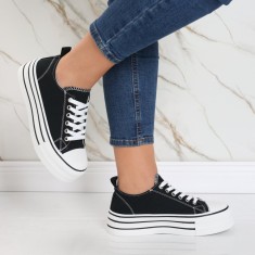 Sneakers dama negru din textil Elsie, 38