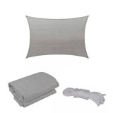 Leziter Rana napvitorla n&eacute;gysz&ouml;g alak&uacute; 3x4 m sz&uuml;rke Mobalis Homvera