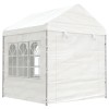 Foișor Gradina vidaXL Alb 2.28x2.23x2.69m Polietilena Pavilion Exterior Cort Protectie Solar