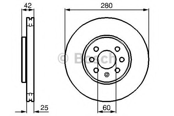 Disc frana OPEL ASTRA H Combi (L35) (2004 - 2016) BOSCH 0 986 479 B68