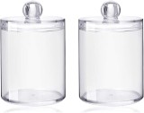 Set de 2 organizatoare pentru cosmetice INTVN, plastic, transparent, 10,5 x 7 cm