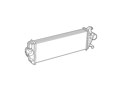 Intercooler Jeep Grand Cherokee (WK2), 01.2010-, motor 3.0 CRD 140/184kw, diesel, cutie automata, cu/fara AC, aluminiu brazat/plastic, 650x218x64 mm, foto