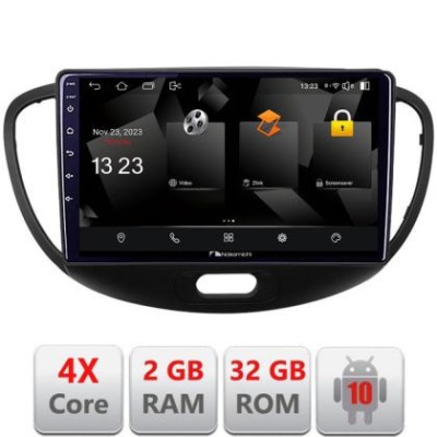 Navigatie HHyundai I10 2007-2013 Android Ecran 720P Quad Core 2+32 carplay android auto CarStore Technology foto