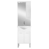 Mobilier Baie Complet Nerva 55 Alb, MDF, 55x33x82 cm, cu Lavoar Ceramic - Dulap Baie, Corp Baie, Mobilier Baie Alb