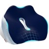 Perna Ortopedica pentru sezut Linomag&reg; pentru scaun de birou sau masina, Spuma cu memorie, Suport pentru coccis, Impotriva hemoroizilor, Albastru inch