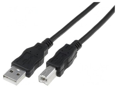 Cablu USB 2.0 A-B 1m Negru foto