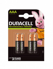 Acumulatori Duracell AAA R3 750mAh 1,2V Ni-MH set 4 buc. foto