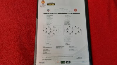 Foaie joc Steaua - Aalborg BK foto