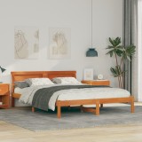 vidaXL Cadru de pat Maro ceruit 160 x 200 cm Lemn de brad