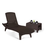 Cumpara ieftin Set șezlonguri de grădină Pacific Corfu cu masă maro