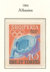 Albania 1964 Mi 838 MNH - Expoziție internațională de timbre sportive, Rimini