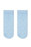 Șosete subțiri din poliamidă cu model buline, Conte Elegant Fantasy 16124, Blue, 36-39 (23-25)