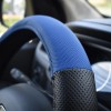 Husa Volan Albastru Negru 37-39cm Protectie Volan Auto Universal