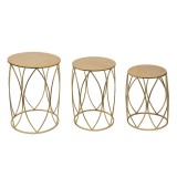 Cumpara ieftin Set 3 suporturi flori metal auriu 41x55, 38x51, 35x47 cm