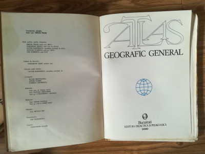 ATLAS GEOGRAFIC GENERAL-FORMAT A3-/1983 foto