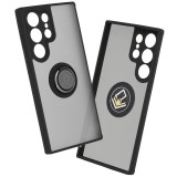 Husa Samsung Galaxy S23 Ultra Asteroid GSM Glinth cu inel suport stand magnetic, negru