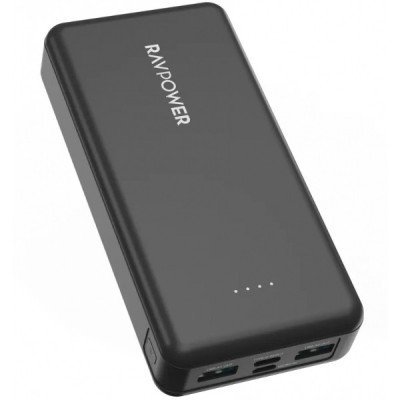 Baterie Externa RavPower RP-PB1216, 20000mAh, 15W, 1 x USB-C - 2 x USB-A, Neagra foto