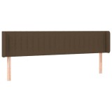 Cumpara ieftin Tablie de pat cu aripioare maro inchis 203x16x78/88 cm textil