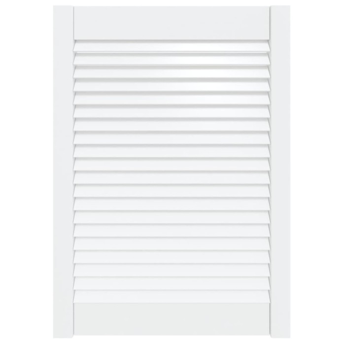 Usa de dulap design lambriu, alb, 69x49,4 cm, lemn masiv pin