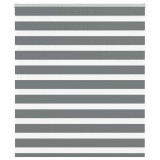 VidaXL Jaluzea tip zebra gri &icirc;nchis lățime țesătură 120,9 cm poliester 4014136