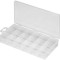 Cutie sortimentala cu 18 compartimente fixe transparenta 210x105x30mm Goobay 90149