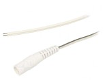 Cablu DC 5,5/2,1 Soclu Drept Alb 3m 2x0,5mm2, WEST POL