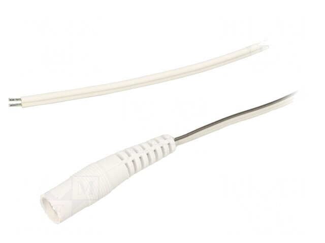 Cablu DC 5,5/2,1 Soclu Drept Alb 3m 2x0,5mm2