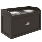 PawHut Statie Hranire Caini Mari &ndash; Suport inaltat cu 2 Boluri | Aosom Romania