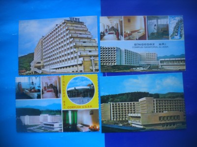 HOPCT LOT 2505 SANGEORZ BAI -JUD BISTRITA NASAUD-4 CARTI POSTALE-CIRCULATE foto