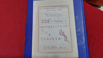 program U CFR CRAIOVA - DINAMO BERLIN foto