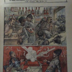 Ziarul Veselia : VREMURI GRELE PENTRU HOȚI - gravură, 1913