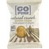 Chipsuri de cartofi cu sare si piper coapte manual fara gluten, eco