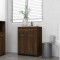 Gossi dulap de baie, stejar maro, 60x33x80 cm, lemn prelucrat