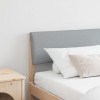 VidaXL Tăblie tapițată Gri deschis 200 cm Lemn de pin masiv 879099