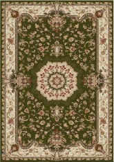 Covor Model Lotos 1520-310, Marime 80 x 150 cm, Verde, Inaltime Fir 8 mm, Antialergic, Polipropilena, Living, Dormitor, Sufragerie, Birou