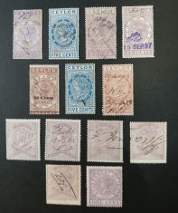 CEYLON lot -fiscale -QV- stampilate foto