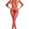 Bodystocking Risque Crotchless, Rosu, M/L