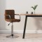 Scaun de bar, maro, material textil - 2