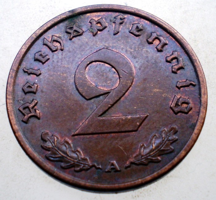 2.946 GERMANIA 2 REICHSPFENNIG 1940 D