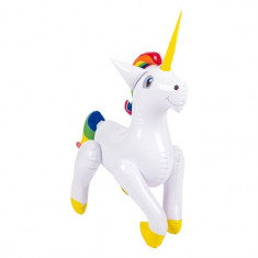 Jucarie gonflabila pentru copii, model unicorn, 38x12x60 cm, multicolor foto