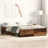 VidaXL Cadru de pat fără saltea Lemn vechi 135x190cm Lemn prelucrat