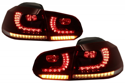 Stopuri FULL LED VW Golf 6 VI (2008-2013) R20 Design Semnal Secvential Dinamic Performance AutoTuning foto